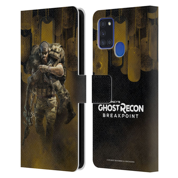 Tom Clancy's Ghost Recon Breakpoint Character Art Nomad Poster Leather Book Wallet Case Cover For Samsung Galaxy A21s (2020)