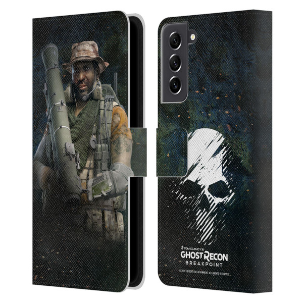 Tom Clancy's Ghost Recon Breakpoint Character Art Fixit Leather Book Wallet Case Cover For Samsung Galaxy S21 FE 5G