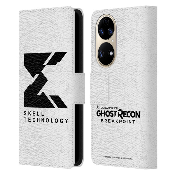 Tom Clancy's Ghost Recon Breakpoint Graphics Skell Technology Logo Leather Book Wallet Case Cover For Huawei P50