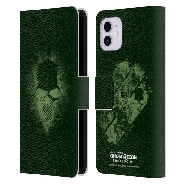 Tom Clancy's Ghost Recon Breakpoint Graphics Ghosts Logo Leather Book Wallet Case Cover For Apple iPhone 11