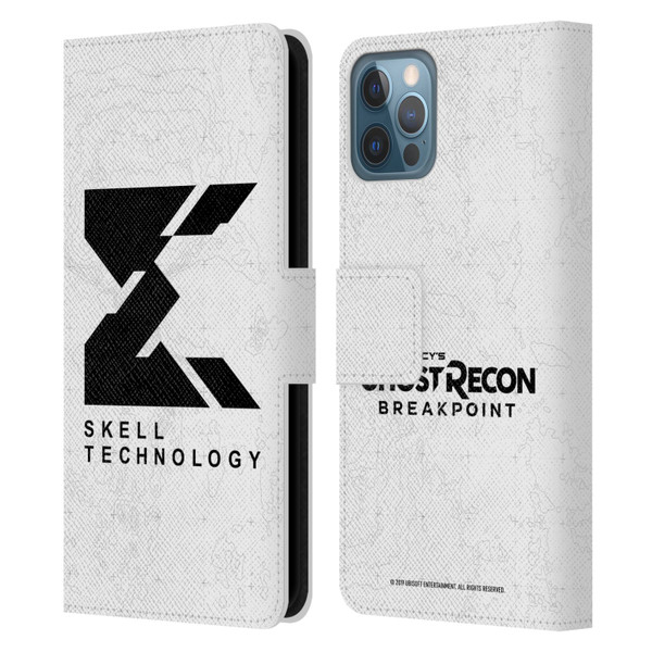 Tom Clancy's Ghost Recon Breakpoint Graphics Skell Technology Logo Leather Book Wallet Case Cover For Apple iPhone 12 / iPhone 12 Pro