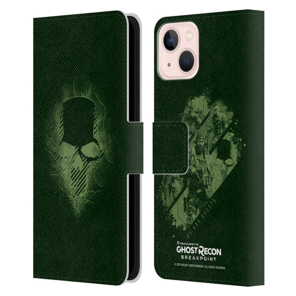 Tom Clancy's Ghost Recon Breakpoint Graphics Ghosts Logo Leather Book Wallet Case Cover For Apple iPhone 13