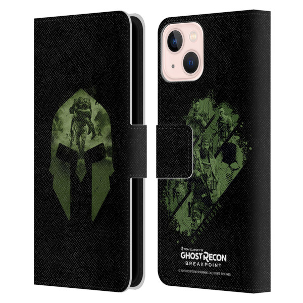 Tom Clancy's Ghost Recon Breakpoint Graphics Nomad Logo Leather Book Wallet Case Cover For Apple iPhone 13