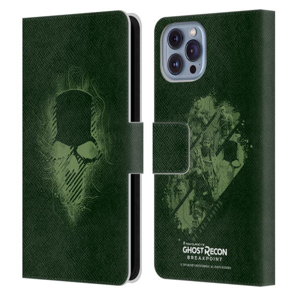 Tom Clancy's Ghost Recon Breakpoint Graphics Ghosts Logo Leather Book Wallet Case Cover For Apple iPhone 14