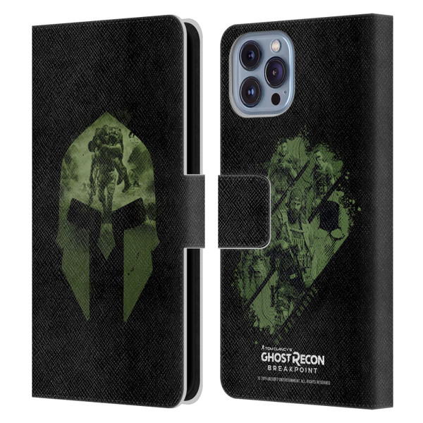 Tom Clancy's Ghost Recon Breakpoint Graphics Nomad Logo Leather Book Wallet Case Cover For Apple iPhone 14