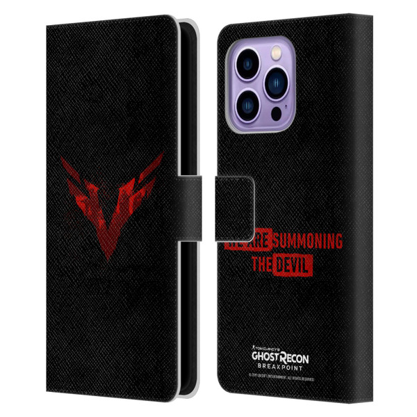 Tom Clancy's Ghost Recon Breakpoint Graphics Wolves Logo Leather Book Wallet Case Cover For Apple iPhone 14 Pro Max