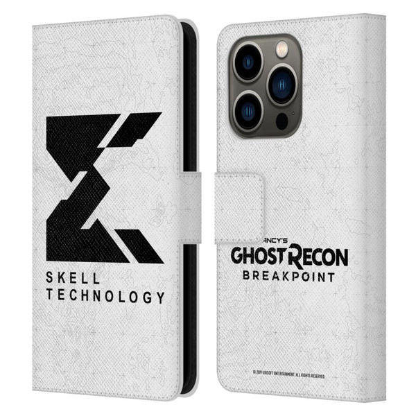 Tom Clancy's Ghost Recon Breakpoint Graphics Skell Technology Logo Leather Book Wallet Case Cover For Apple iPhone 14 Pro