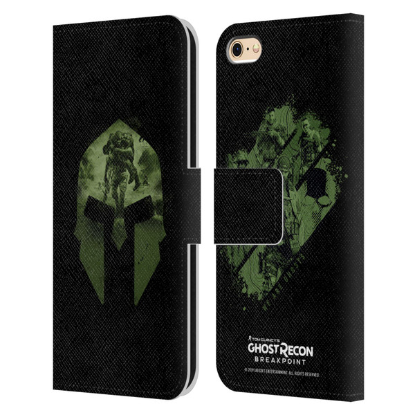 Tom Clancy's Ghost Recon Breakpoint Graphics Nomad Logo Leather Book Wallet Case Cover For Apple iPhone 6 / iPhone 6s