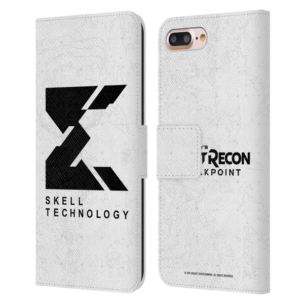 Tom Clancy's Ghost Recon Breakpoint Graphics Skell Technology Logo Leather Book Wallet Case Cover For Apple iPhone 7 Plus / iPhone 8 Plus