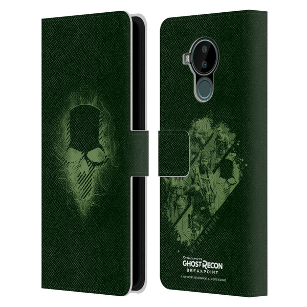 Tom Clancy's Ghost Recon Breakpoint Graphics Ghosts Logo Leather Book Wallet Case Cover For Nokia C30