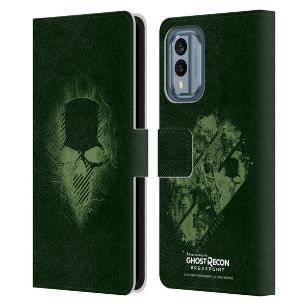 Tom Clancy's Ghost Recon Breakpoint Graphics Ghosts Logo Leather Book Wallet Case Cover For Nokia X30