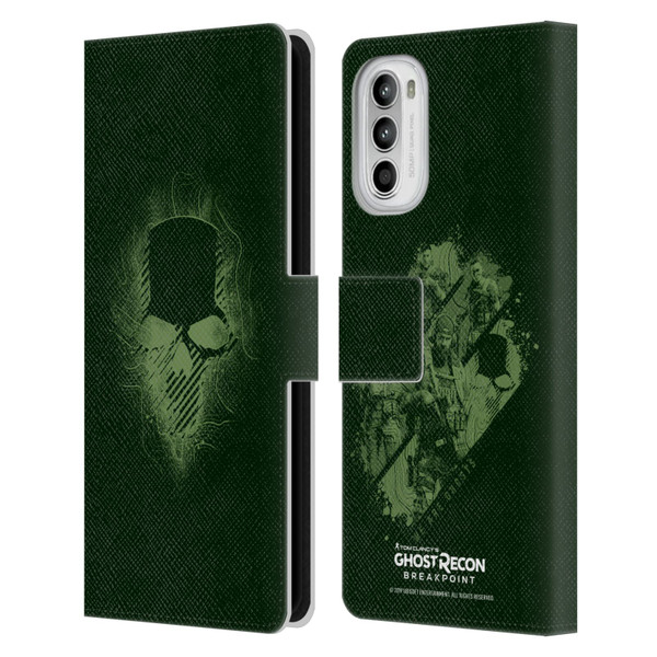 Tom Clancy's Ghost Recon Breakpoint Graphics Ghosts Logo Leather Book Wallet Case Cover For Motorola Moto G52