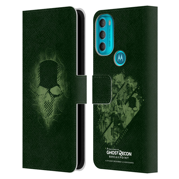 Tom Clancy's Ghost Recon Breakpoint Graphics Ghosts Logo Leather Book Wallet Case Cover For Motorola Moto G71 5G