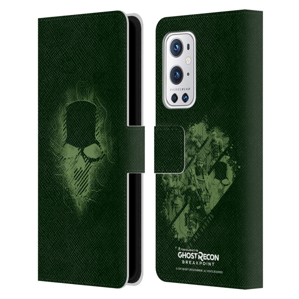 Tom Clancy's Ghost Recon Breakpoint Graphics Ghosts Logo Leather Book Wallet Case Cover For OnePlus 9 Pro