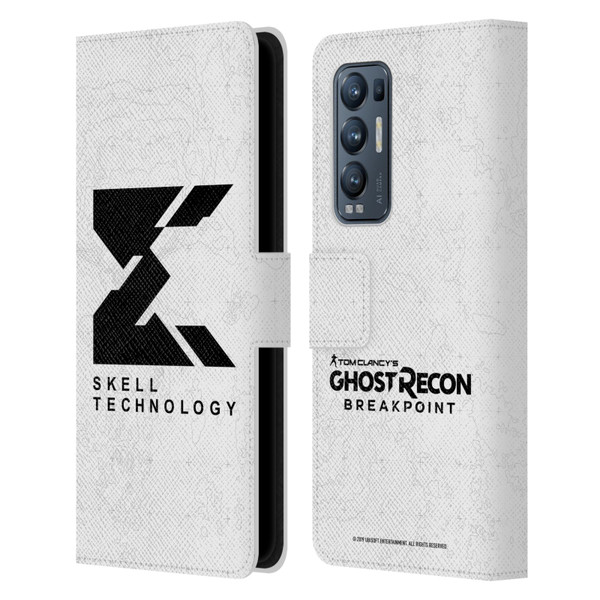 Tom Clancy's Ghost Recon Breakpoint Graphics Skell Technology Logo Leather Book Wallet Case Cover For OPPO Find X3 Neo / Reno5 Pro+ 5G