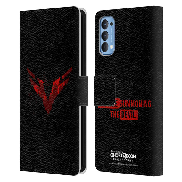 Tom Clancy's Ghost Recon Breakpoint Graphics Wolves Logo Leather Book Wallet Case Cover For OPPO Reno 4 5G