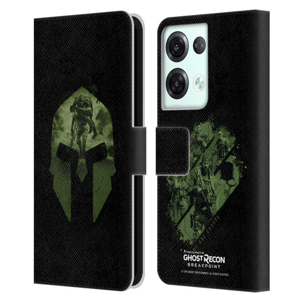 Tom Clancy's Ghost Recon Breakpoint Graphics Nomad Logo Leather Book Wallet Case Cover For OPPO Reno8 Pro