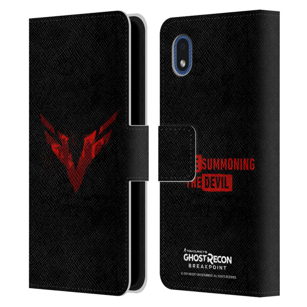 Tom Clancy's Ghost Recon Breakpoint Graphics Wolves Logo Leather Book Wallet Case Cover For Samsung Galaxy A01 Core (2020)