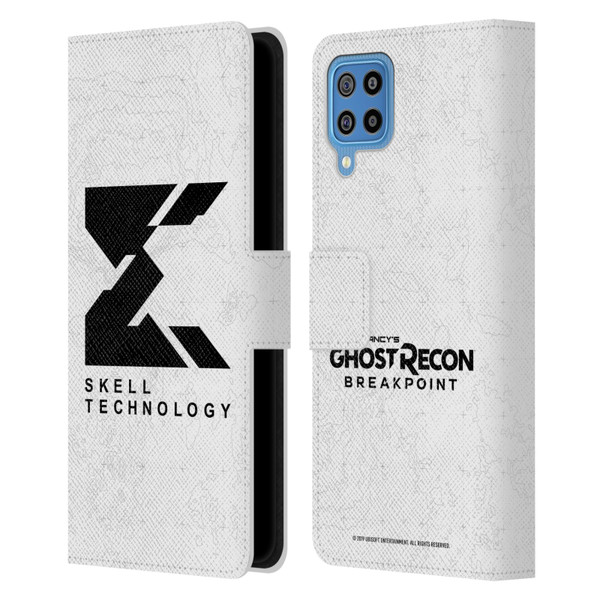 Tom Clancy's Ghost Recon Breakpoint Graphics Skell Technology Logo Leather Book Wallet Case Cover For Samsung Galaxy F22 (2021)