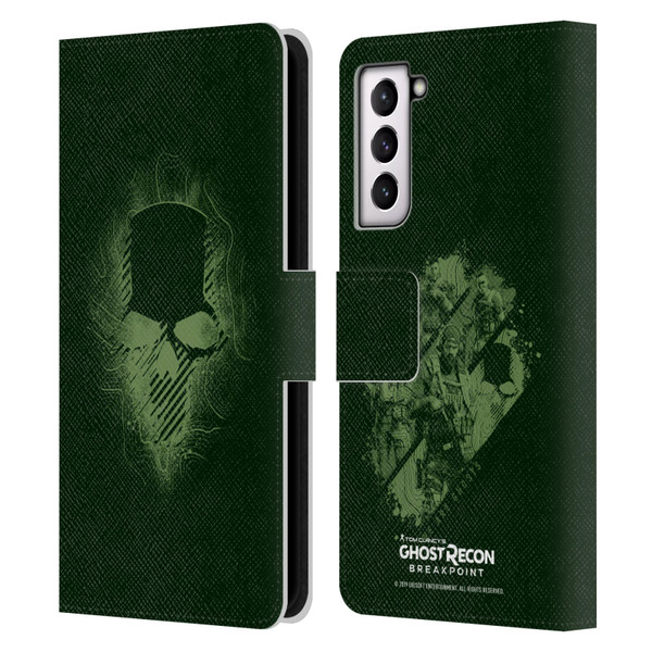 Tom Clancy's Ghost Recon Breakpoint Graphics Ghosts Logo Leather Book Wallet Case Cover For Samsung Galaxy S21 5G