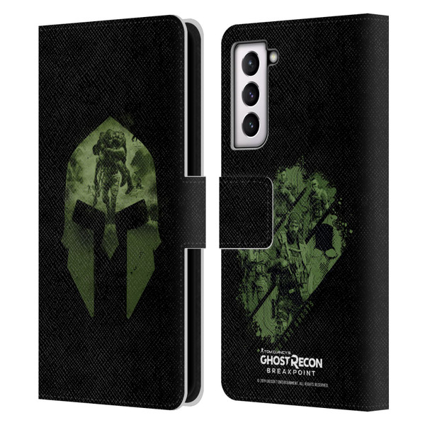 Tom Clancy's Ghost Recon Breakpoint Graphics Nomad Logo Leather Book Wallet Case Cover For Samsung Galaxy S21 5G