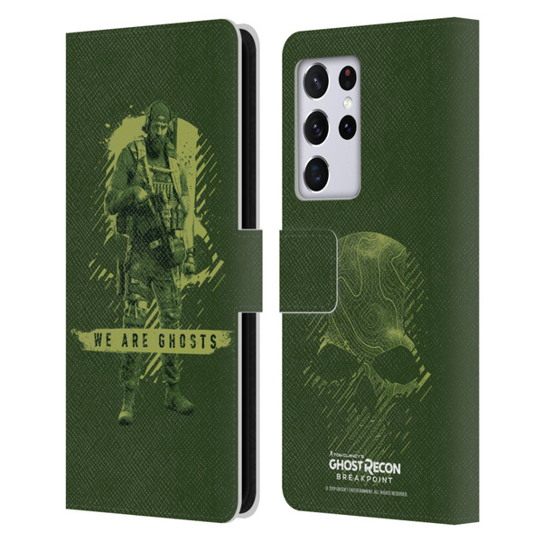 Tom Clancy's Ghost Recon Breakpoint Graphics We Are Ghosts Leather Book Wallet Case Cover For Samsung Galaxy S21 Ultra 5G