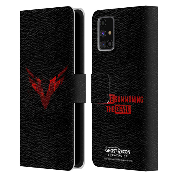 Tom Clancy's Ghost Recon Breakpoint Graphics Wolves Logo Leather Book Wallet Case Cover For Samsung Galaxy M31s (2020)