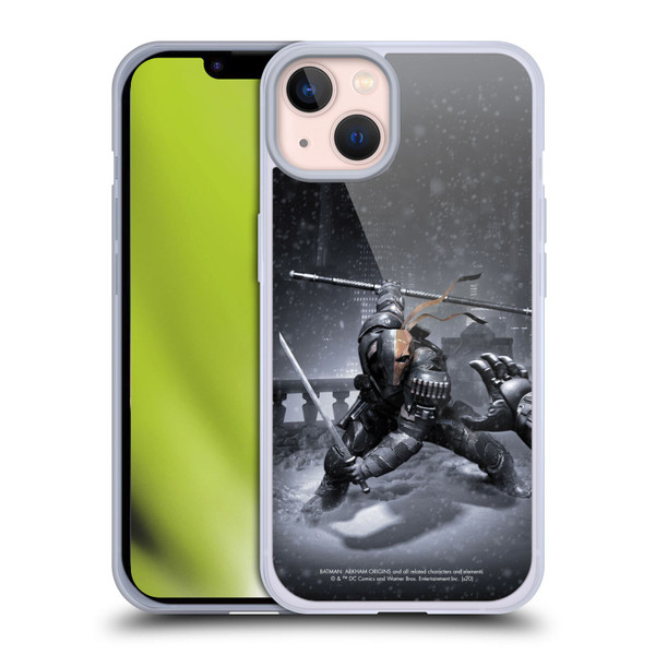 Batman Arkham Origins Key Art Deathstroke Soft Gel Case for Apple iPhone 13