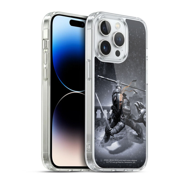 Batman Arkham Origins Key Art Deathstroke Soft Gel Case for Apple iPhone 14 Pro & MagSafe
