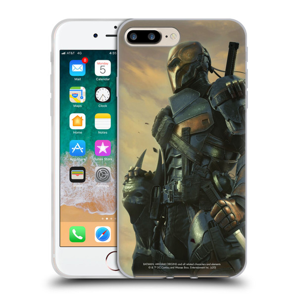 Batman Arkham Origins Key Art Deathstroke 2 Soft Gel Case for Apple iPhone 7 Plus / iPhone 8 Plus