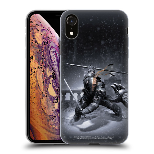 Batman Arkham Origins Key Art Deathstroke Soft Gel Case for Apple iPhone XR