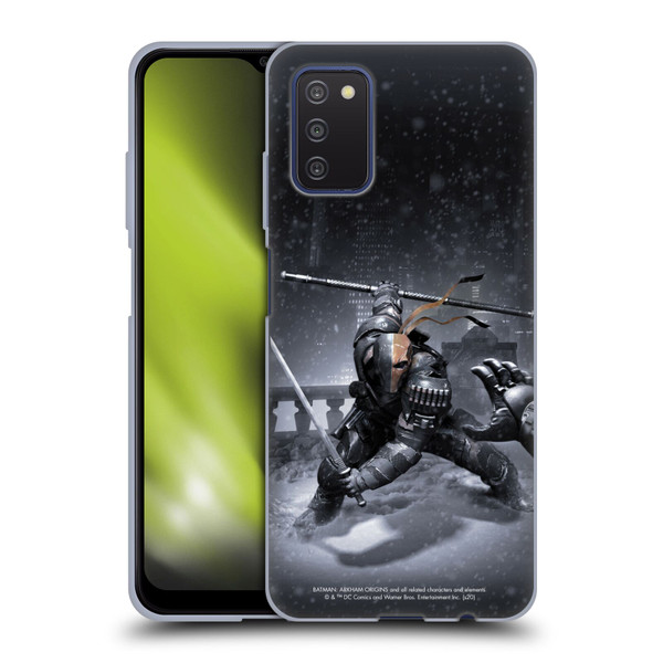 Batman Arkham Origins Key Art Deathstroke Soft Gel Case for Samsung Galaxy A03s (2021)