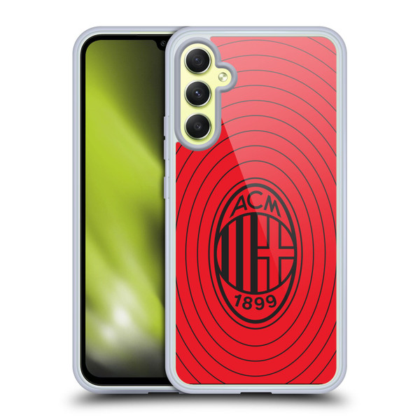 AC Milan Art Red And Black Soft Gel Case for Samsung Galaxy A34 5G