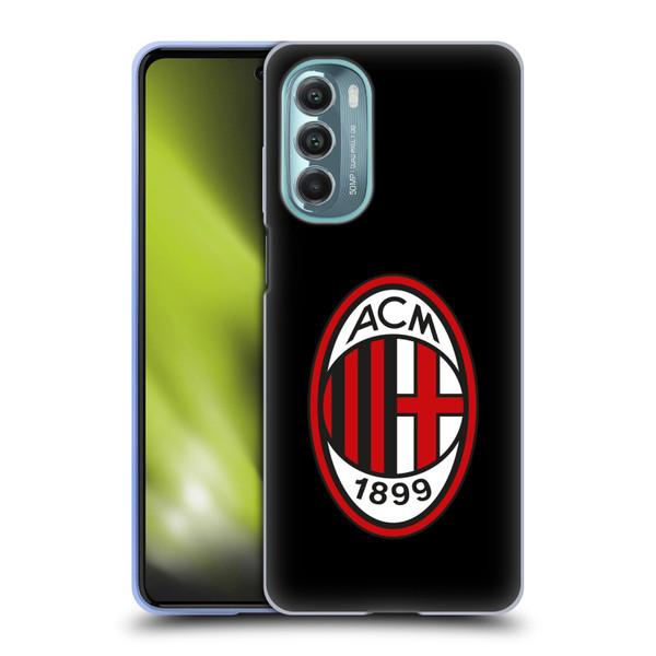 AC Milan Crest Full Colour Black Soft Gel Case for Motorola Moto G Stylus 5G (2022)