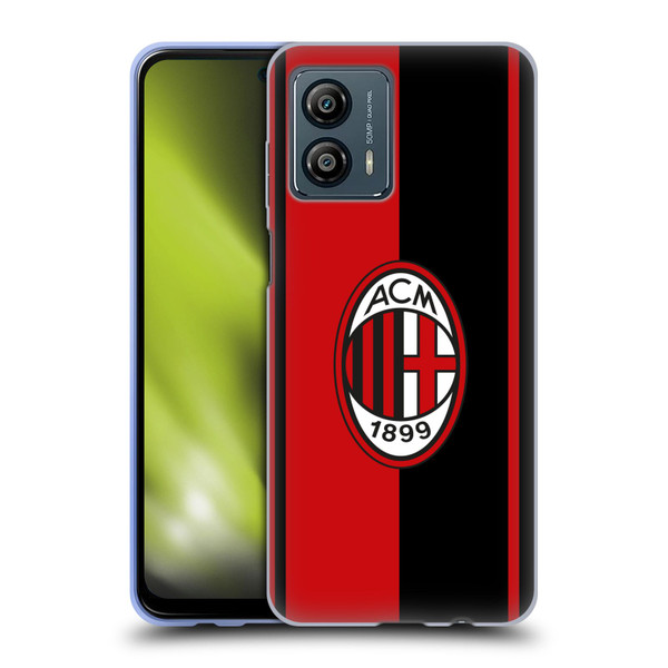 AC Milan Crest Red And Black Soft Gel Case for Motorola Moto G53 5G