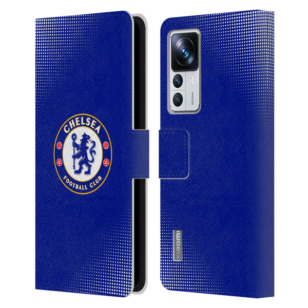 Chelsea Football Club Crest Halftone Leather Book Wallet Case Cover For Xiaomi 12T Pro