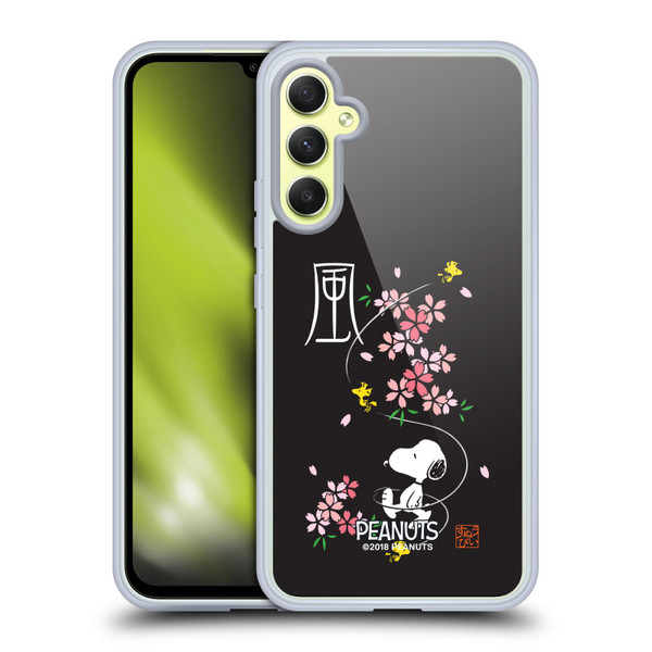 Peanuts Oriental Snoopy Cherry Blossoms Soft Gel Case for Samsung Galaxy A34 5G