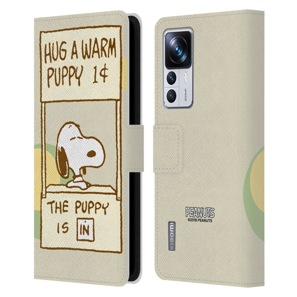 Peanuts Snoopy Hug Warm Leather Book Wallet Case Cover For Xiaomi 12T Pro