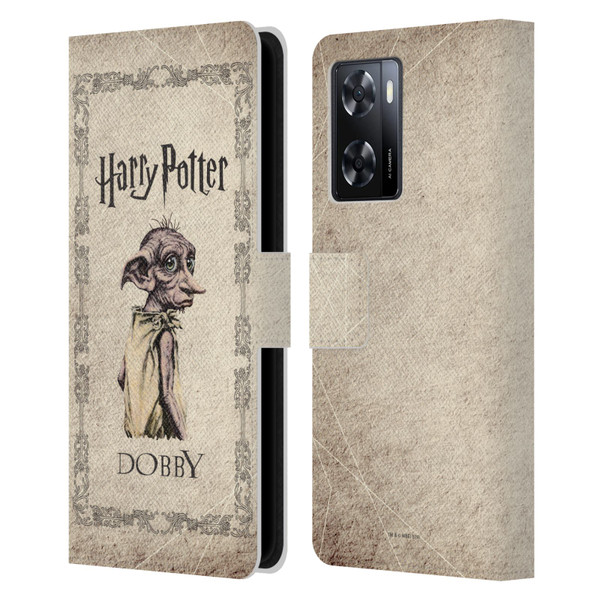 Harry Potter Chamber Of Secrets II Dobby House Elf Creature Leather Book Wallet Case Cover For OPPO A57s