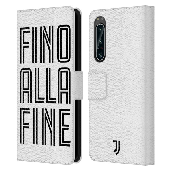 Juventus Football Club Type Fino Alla Fine White Leather Book Wallet Case Cover For Sony Xperia 5 IV