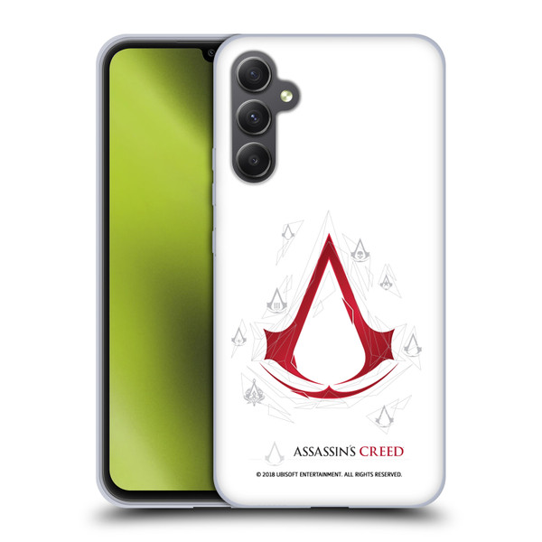 Assassin's Creed Legacy Logo Geometric White Soft Gel Case for Samsung Galaxy A34 5G