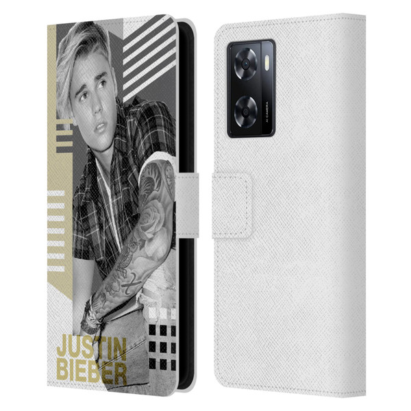 Justin Bieber Purpose B&w Calendar Geometric Collage Leather Book Wallet Case Cover For OPPO A57s