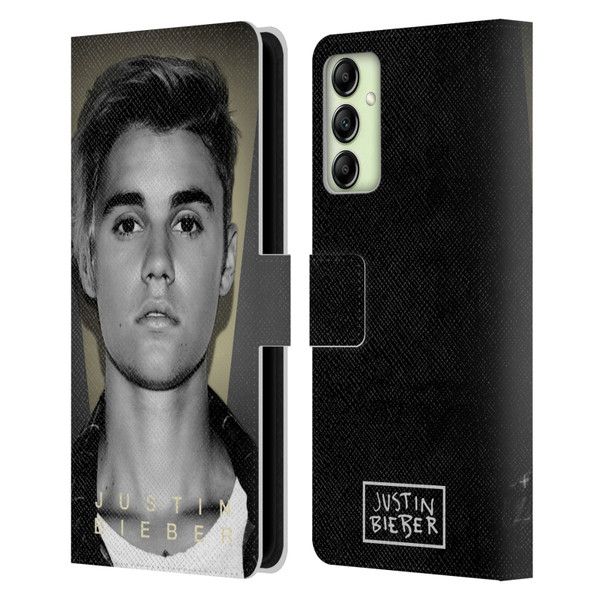 Justin Bieber Purpose B&w What Do You Mean Shot Leather Book Wallet Case Cover For Samsung Galaxy A14 5G