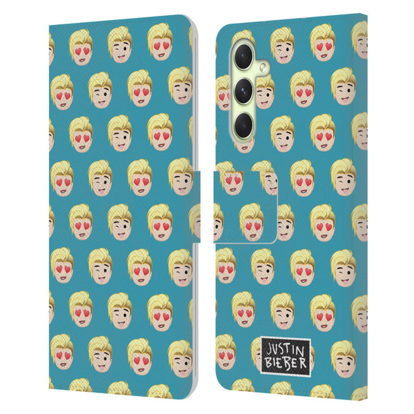Justin Bieber Justmojis Patterns Leather Book Wallet Case Cover For Samsung Galaxy A54 5G