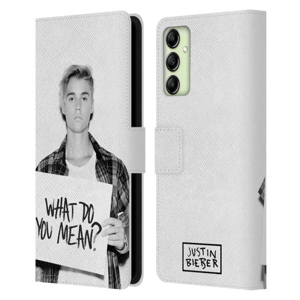 Justin Bieber Purpose What Do You Mean Photo Leather Book Wallet Case Cover For Samsung Galaxy A14 5G