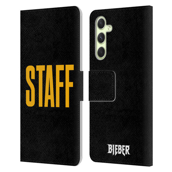 Justin Bieber Tour Merchandise Staff Leather Book Wallet Case Cover For Samsung Galaxy A54 5G