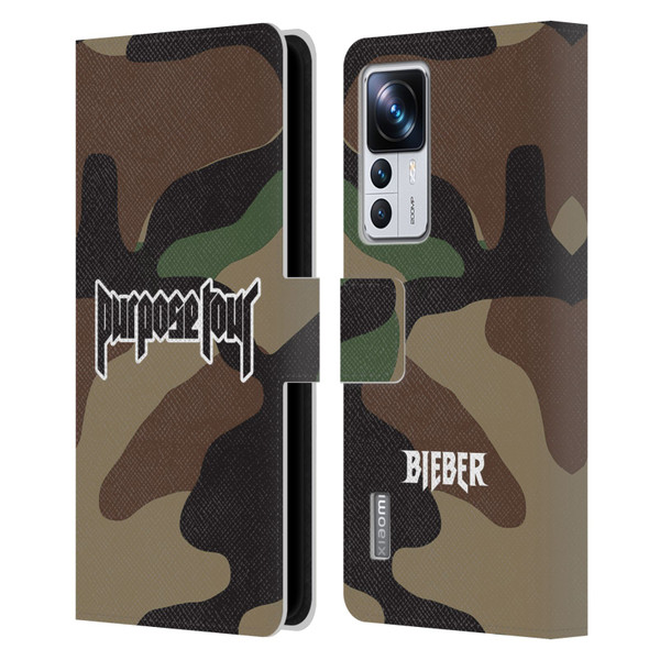 Justin Bieber Tour Merchandise Camouflage Leather Book Wallet Case Cover For Xiaomi 12T Pro