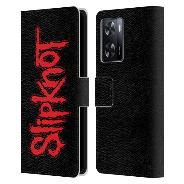 Slipknot Key Art Text Leather Book Wallet Case Cover For OPPO A57s