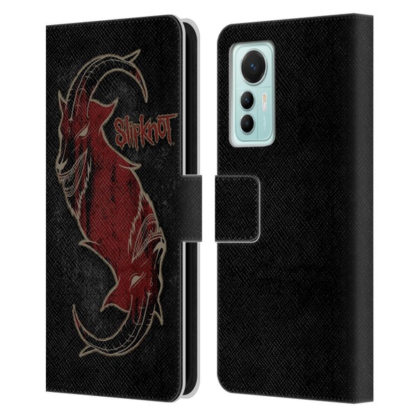 Slipknot Key Art Red Goat Leather Book Wallet Case Cover For Xiaomi 12 Lite
