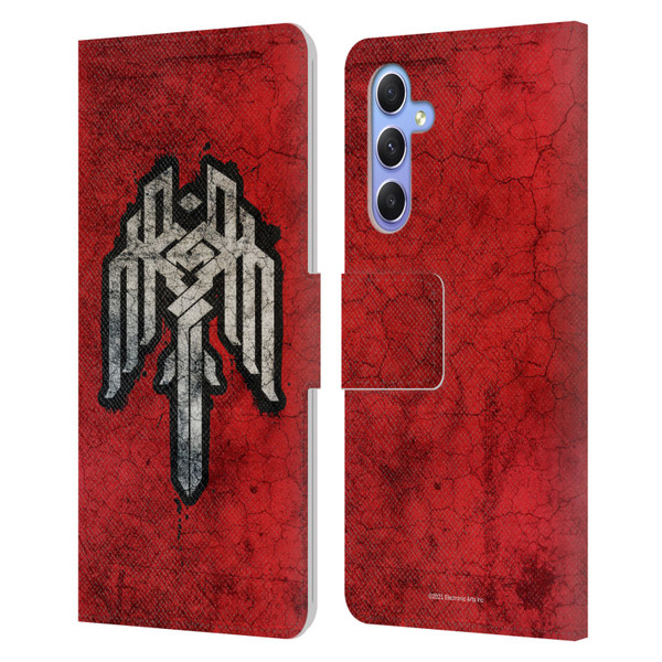 EA Bioware Dragon Age Heraldry Kirkwall Symbol Leather Book Wallet Case Cover For Samsung Galaxy A34 5G